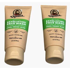 2 Dr. Squatch Exfoliating Face Wash Cool Fresh Aloe Mens Natural 4 Oz Tube
